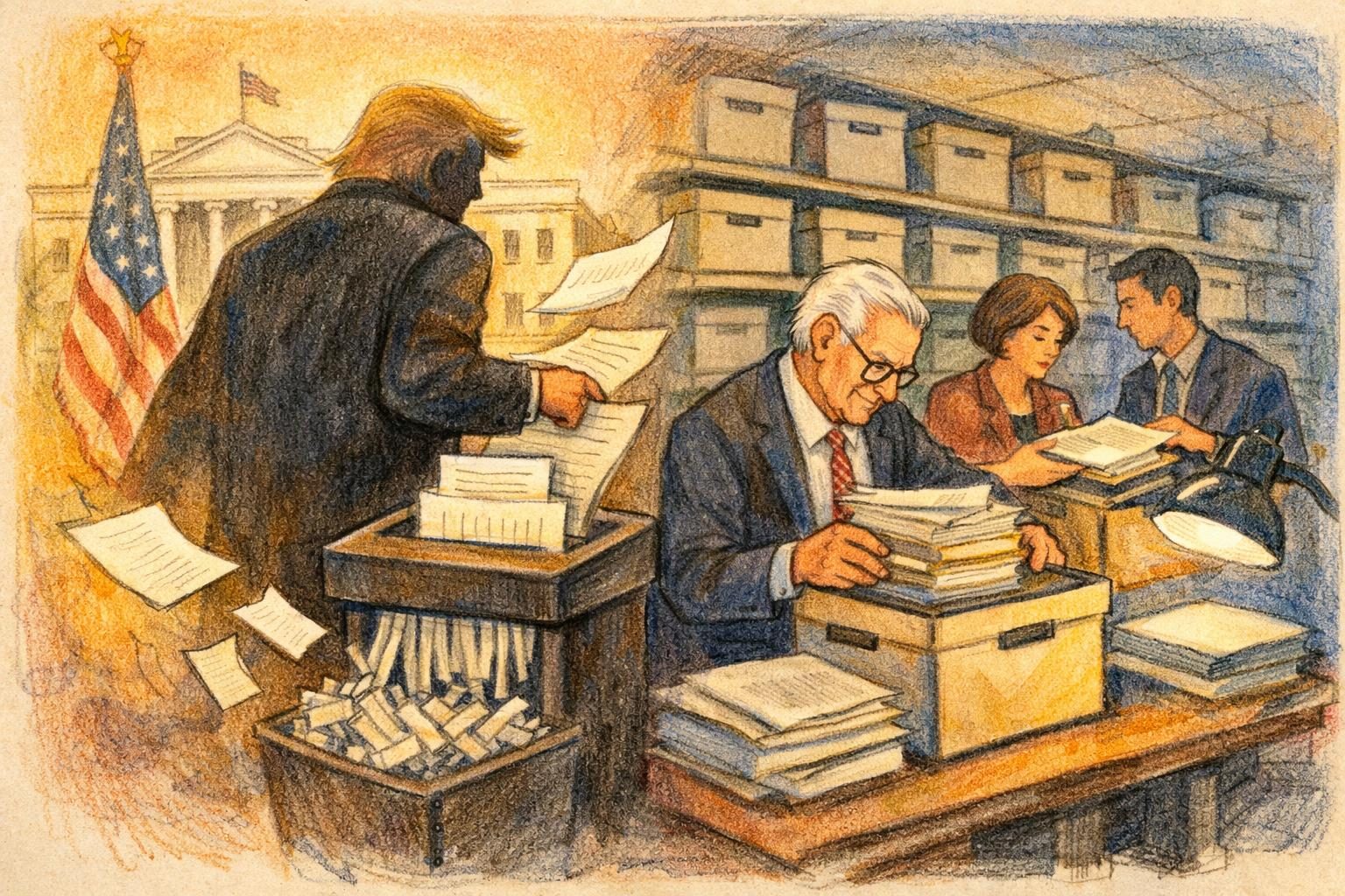 Senate Democrats say White House removed some Trump transcripts and they built a backup archive reader image