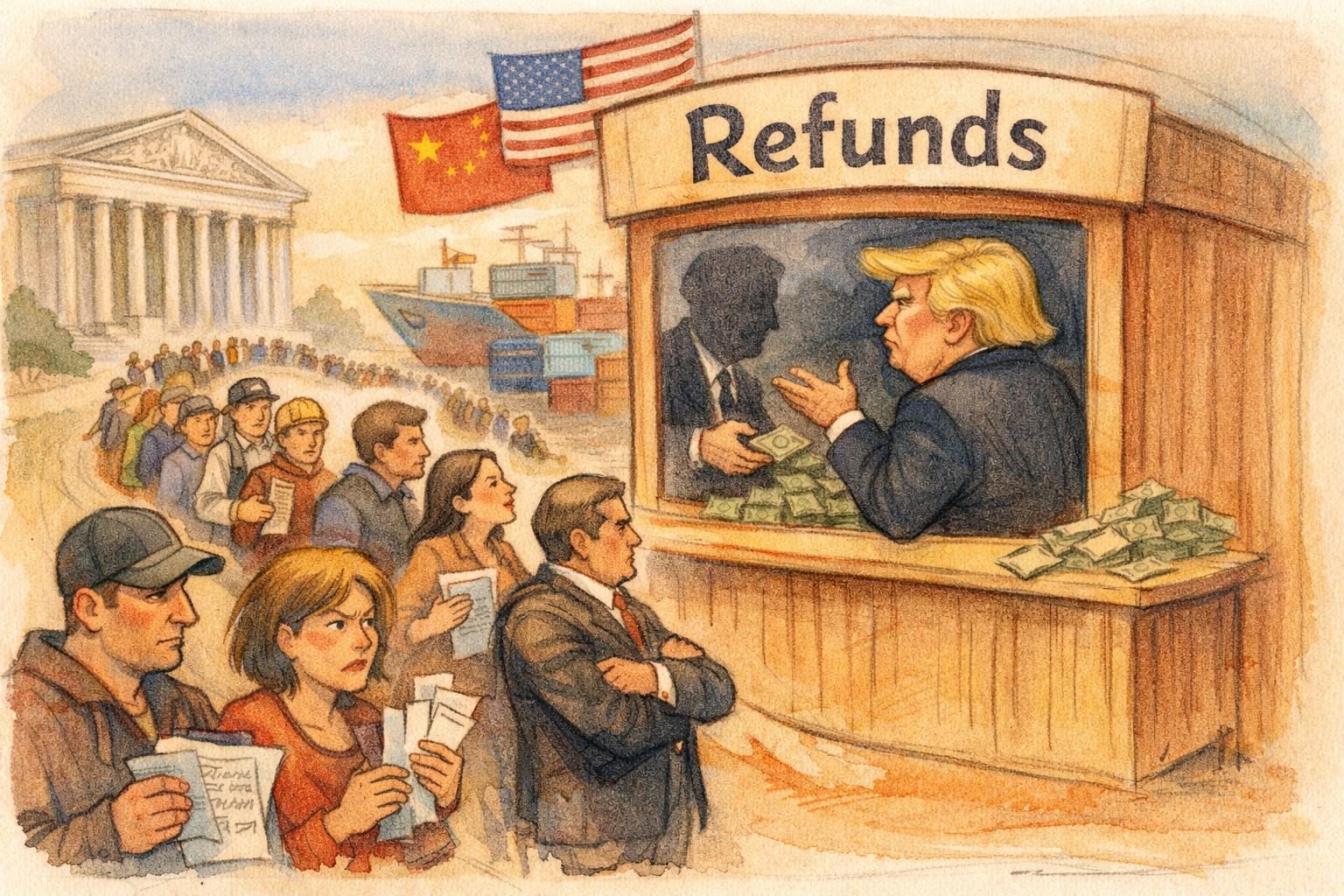 Trump tariff fight shifts from the courtroom to the refund line reader image