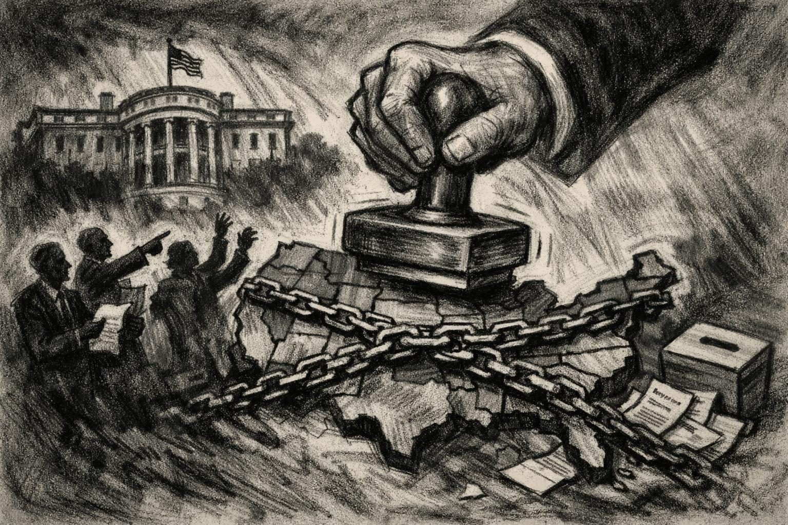 States sue Trump over March 31 election order they say would tighten voting rules reader image