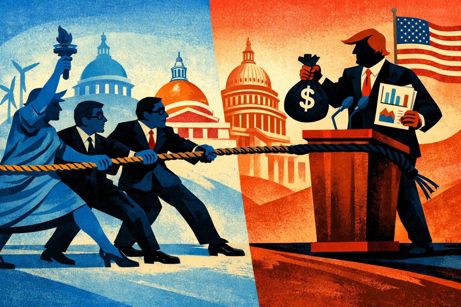 Blue-state lawsuits keep pressuring Trump administration over funding and data demands reader image