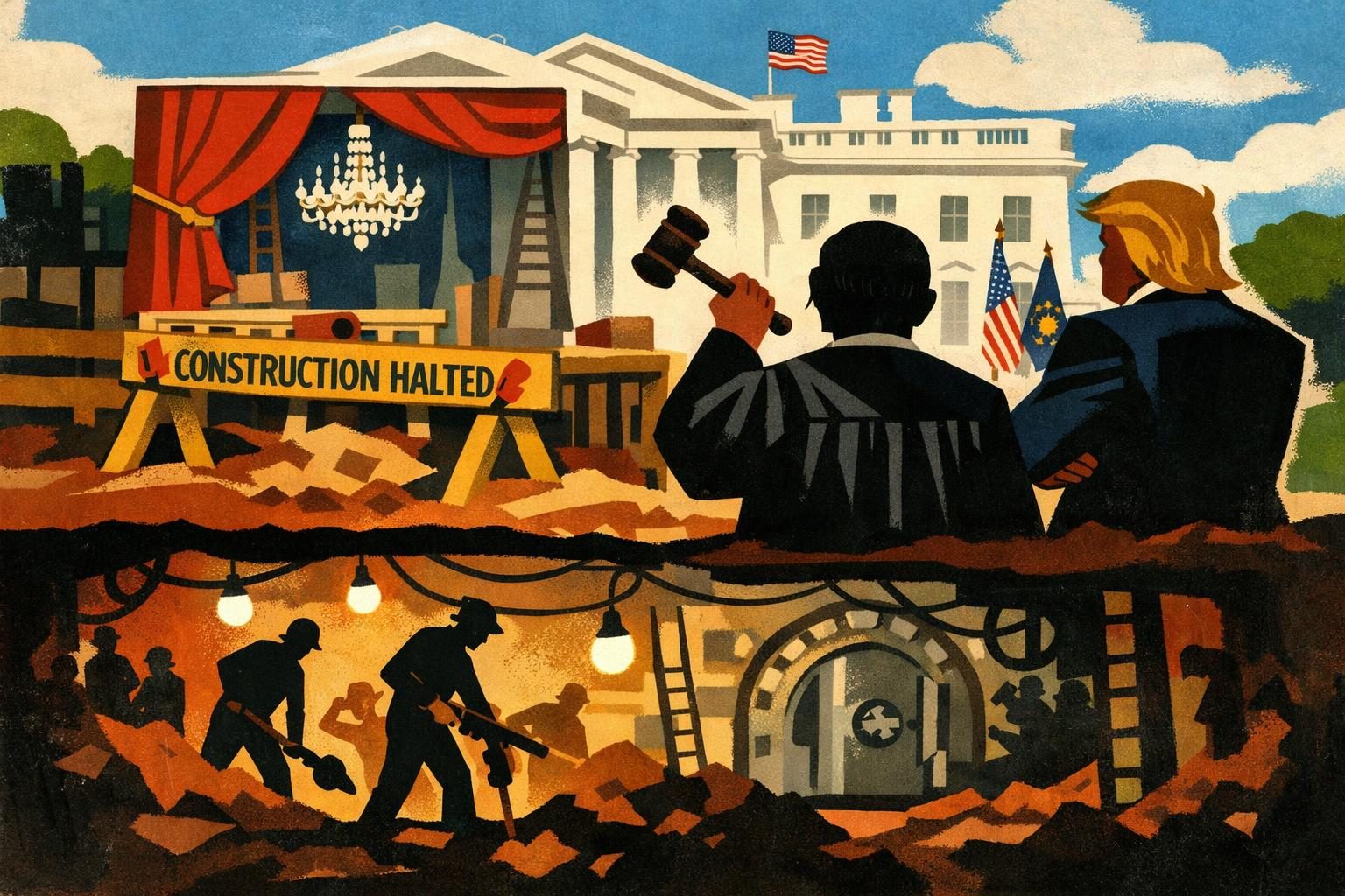 Judge keeps most White House ballroom work on hold reader image