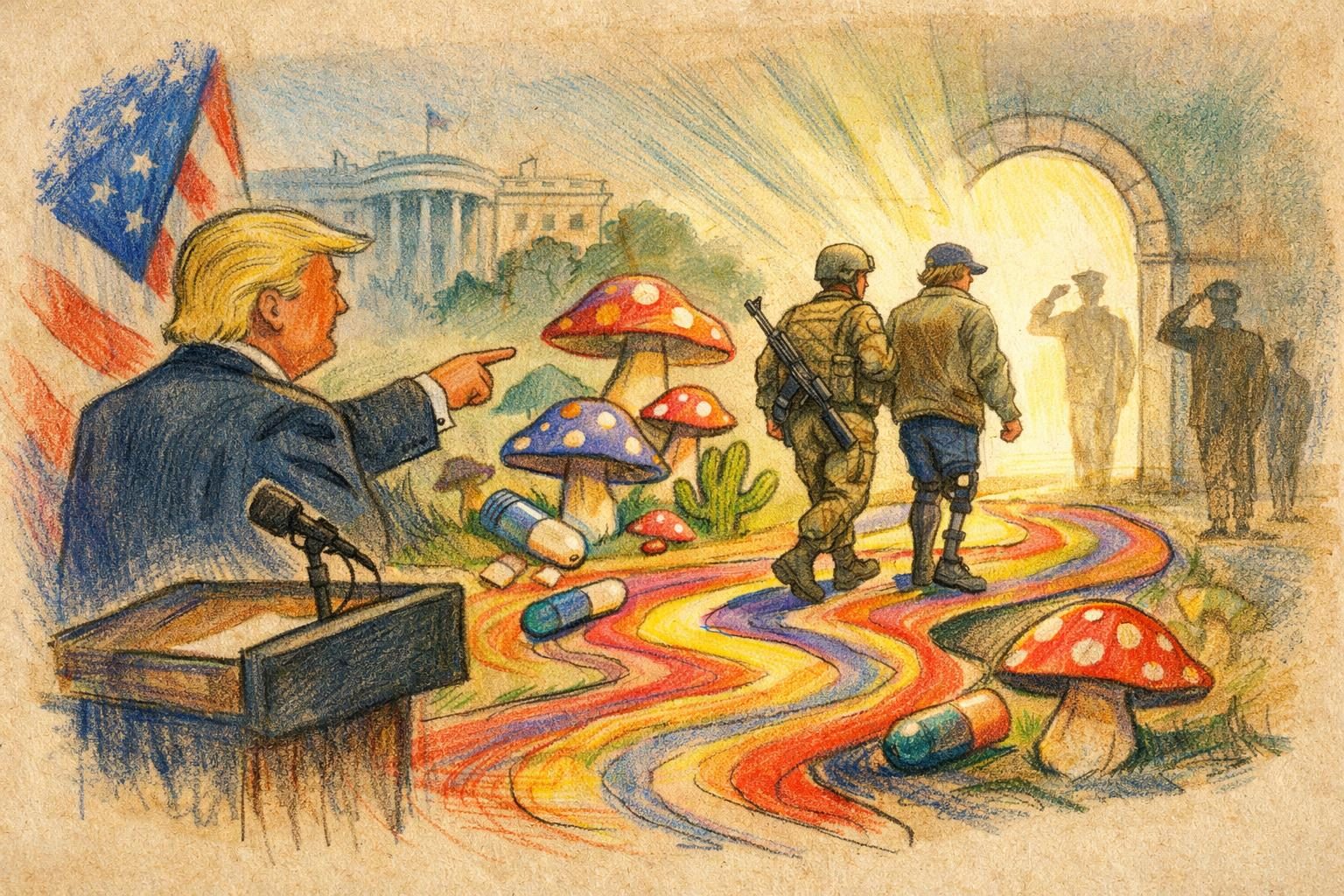 Trump promotes psychedelic order as veterans mental-health win reader image