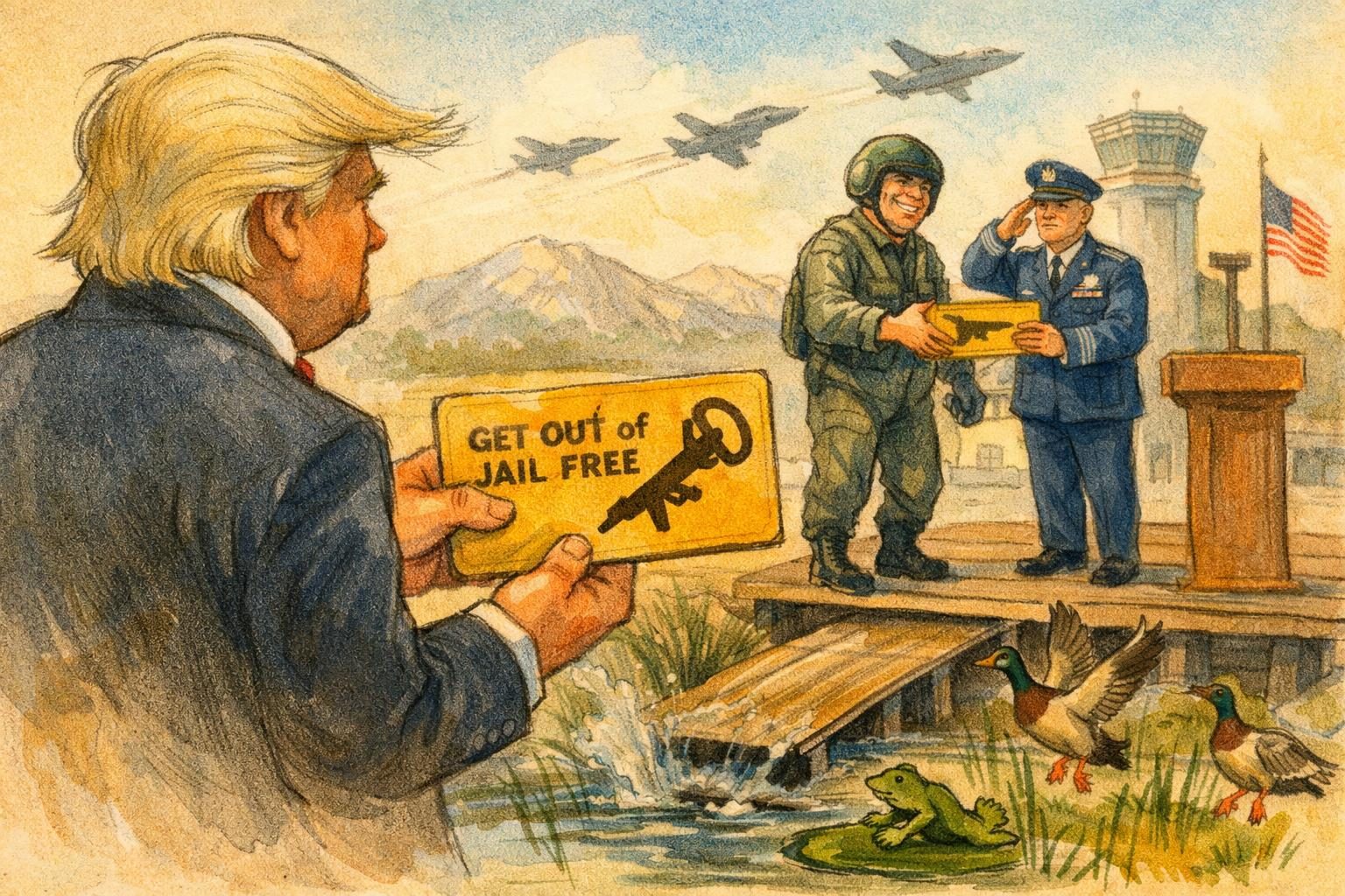 Trump grants the Air Force a one-year water-rule exemption for jet training reader image