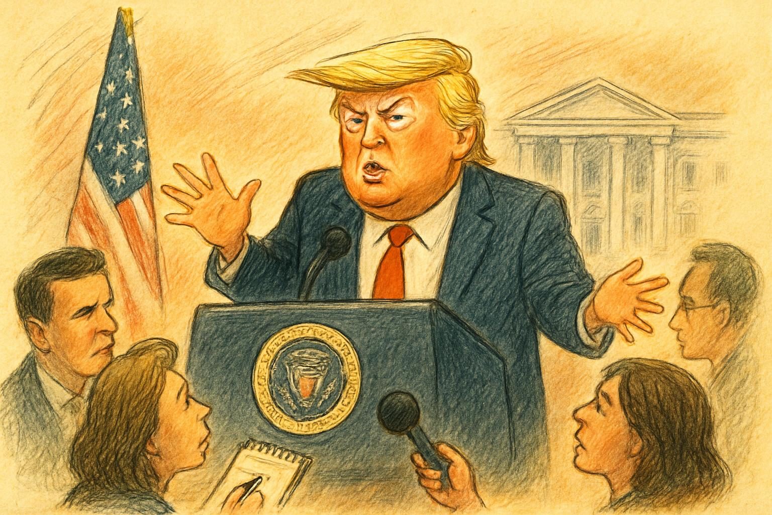 A White House gaggle on May 12 showed Trump’s taste for the unscripted reader image