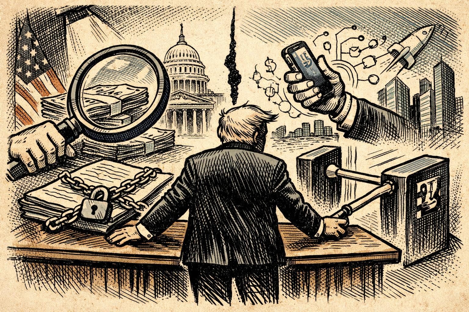 Trump signs twin financial orders: tougher scrutiny and fintech review reader image