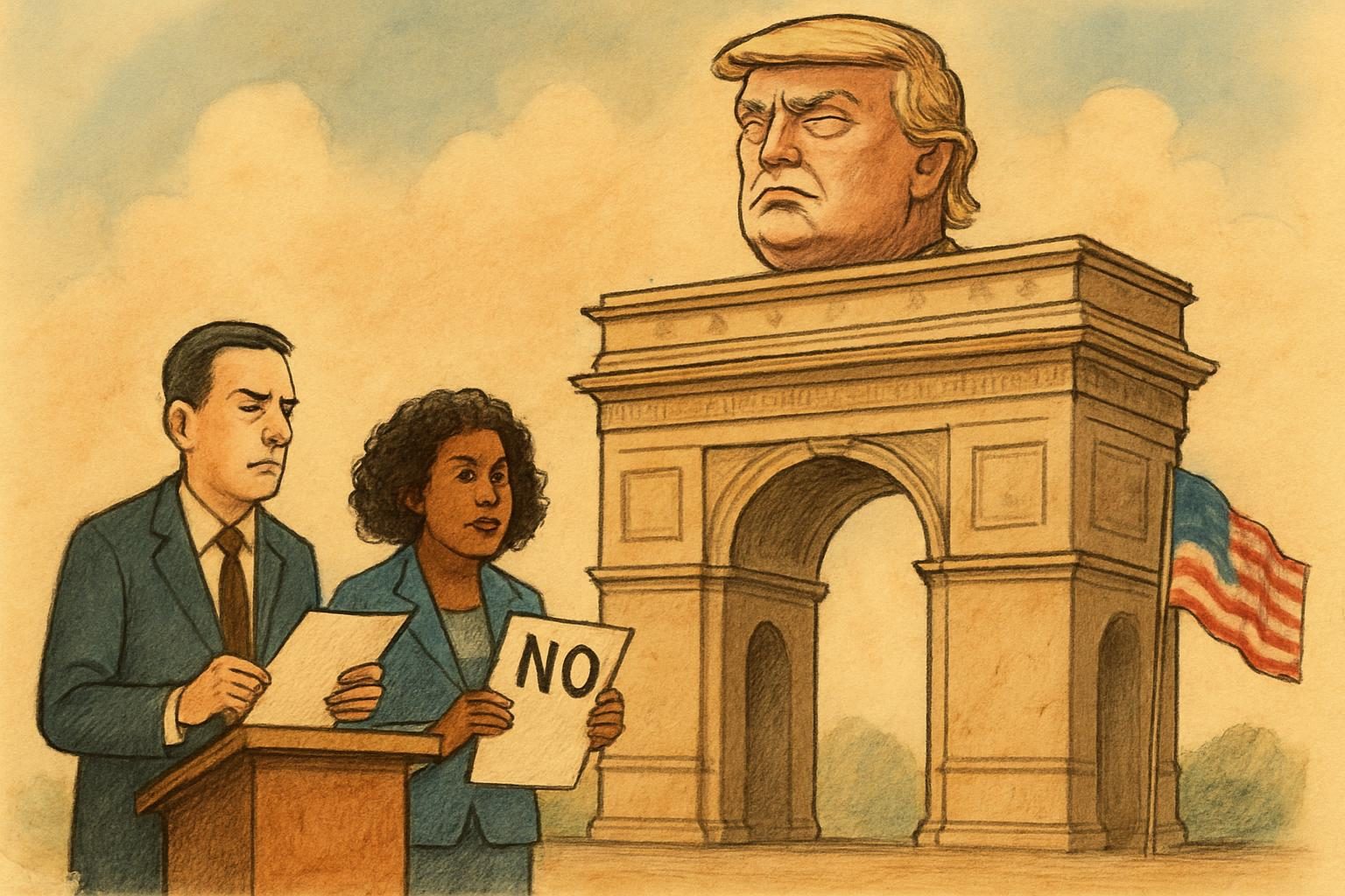 House Democrats file to block Trump’s planned triumphal arch reader image