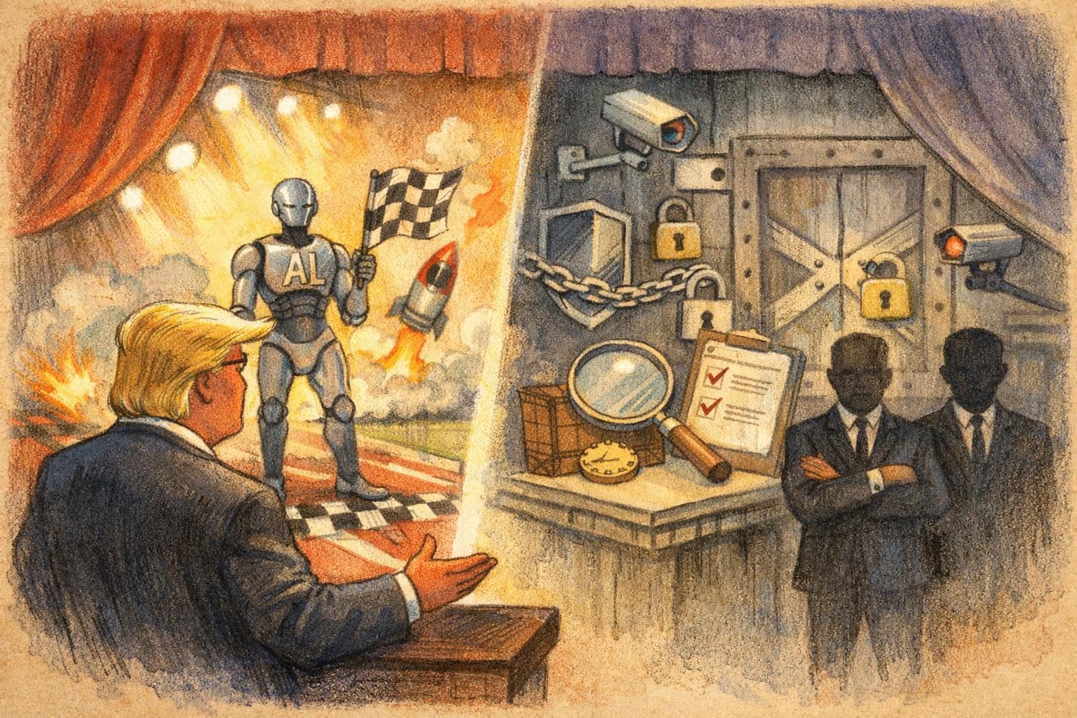 Trump’s AI order sells speed, then orders a security framework reader image