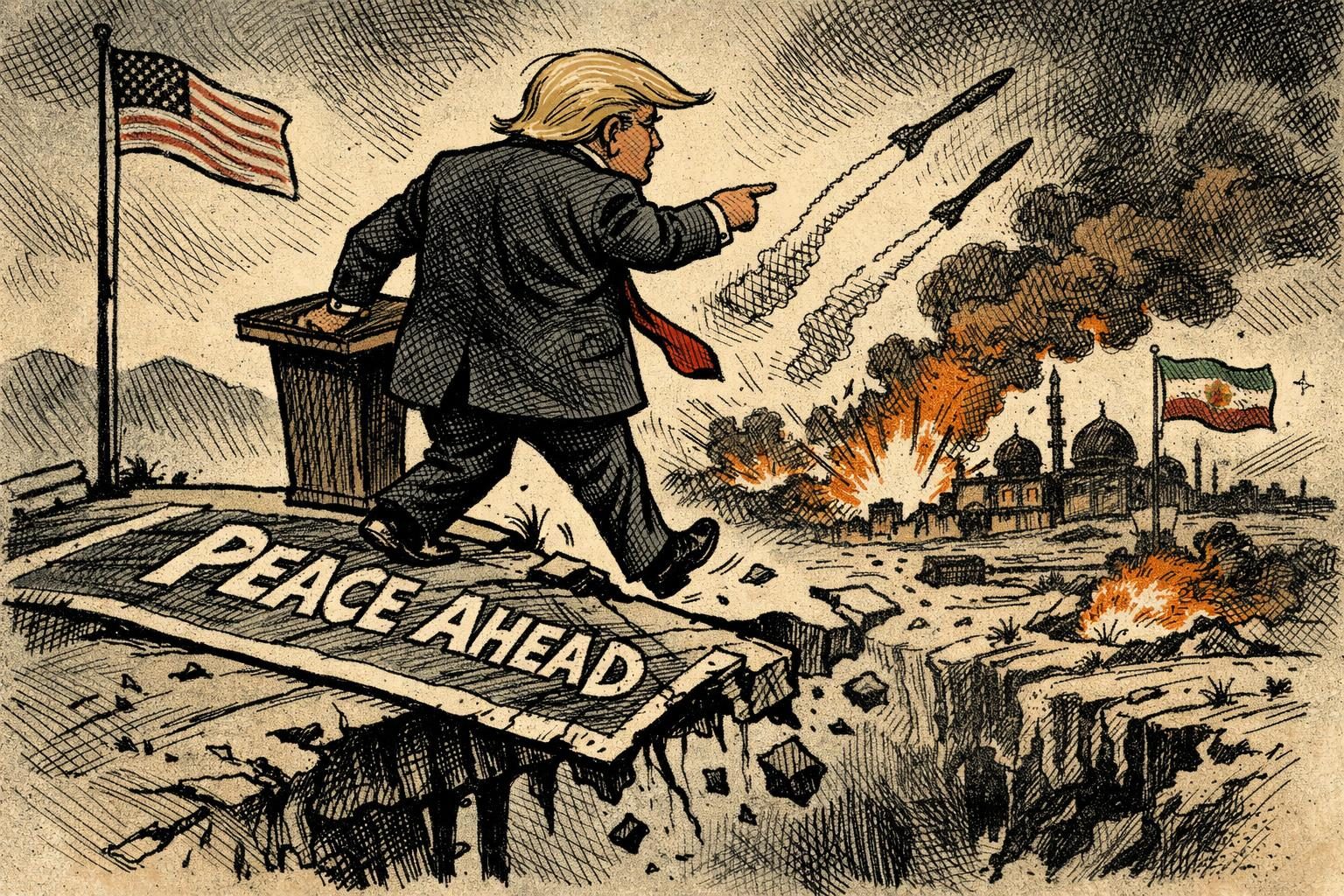 Trump’s ‘no new wars’ line runs straight into Iran reader image