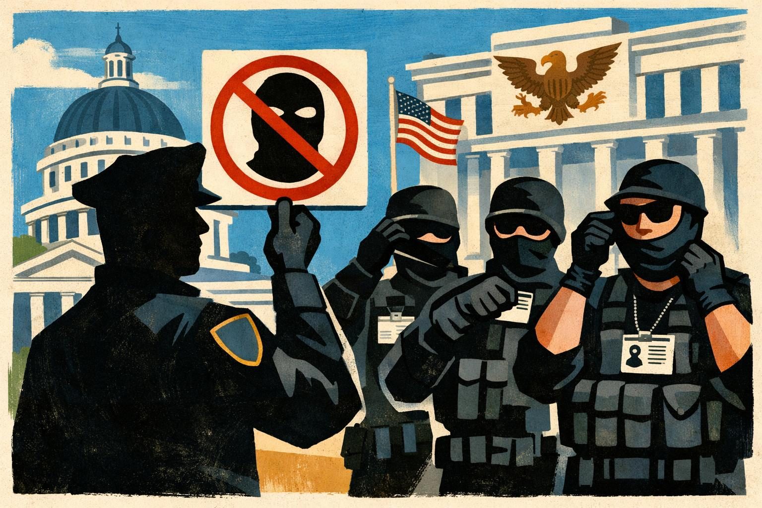 DOJ sues Virginia over law limiting masked federal officers and requiring ID reader image