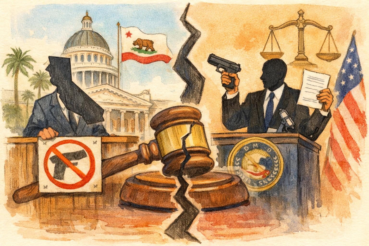 DOJ sues California over Glock-style handgun sales ban and roster reader image
