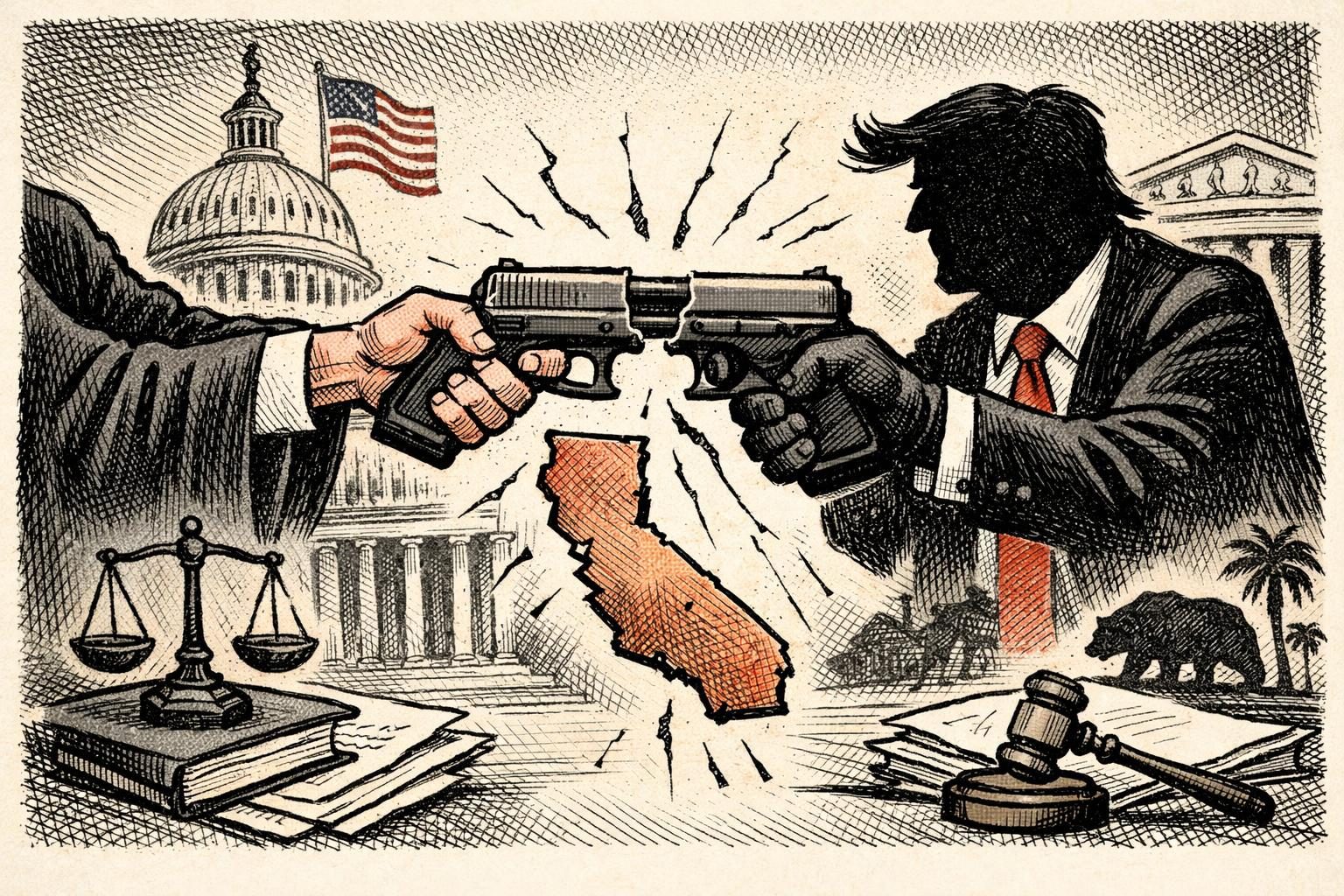 DOJ sues California over handgun sales restriction as Trump leans into gun litigation reader image