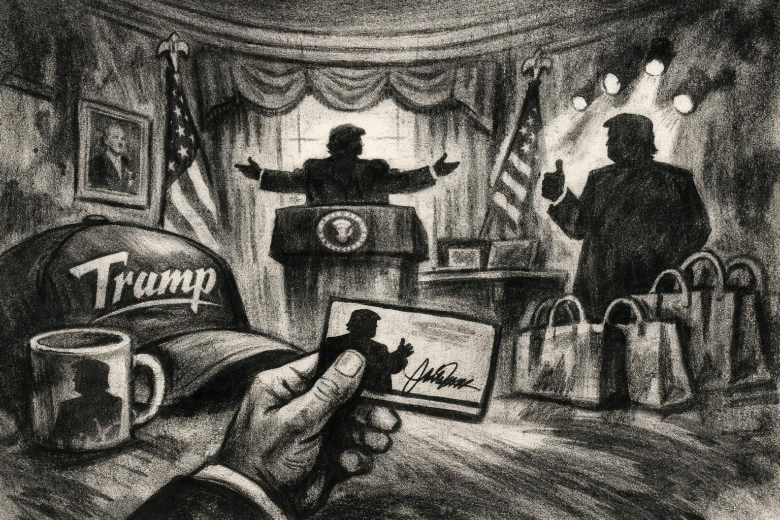 Trump Keeps Branding the Office Like a Product reader image