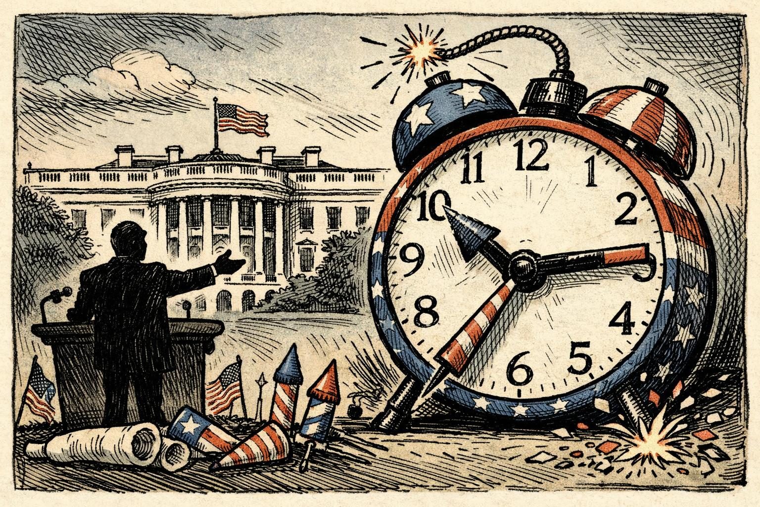 America 250 rollout puts the White House on a long patriotic clock reader image
