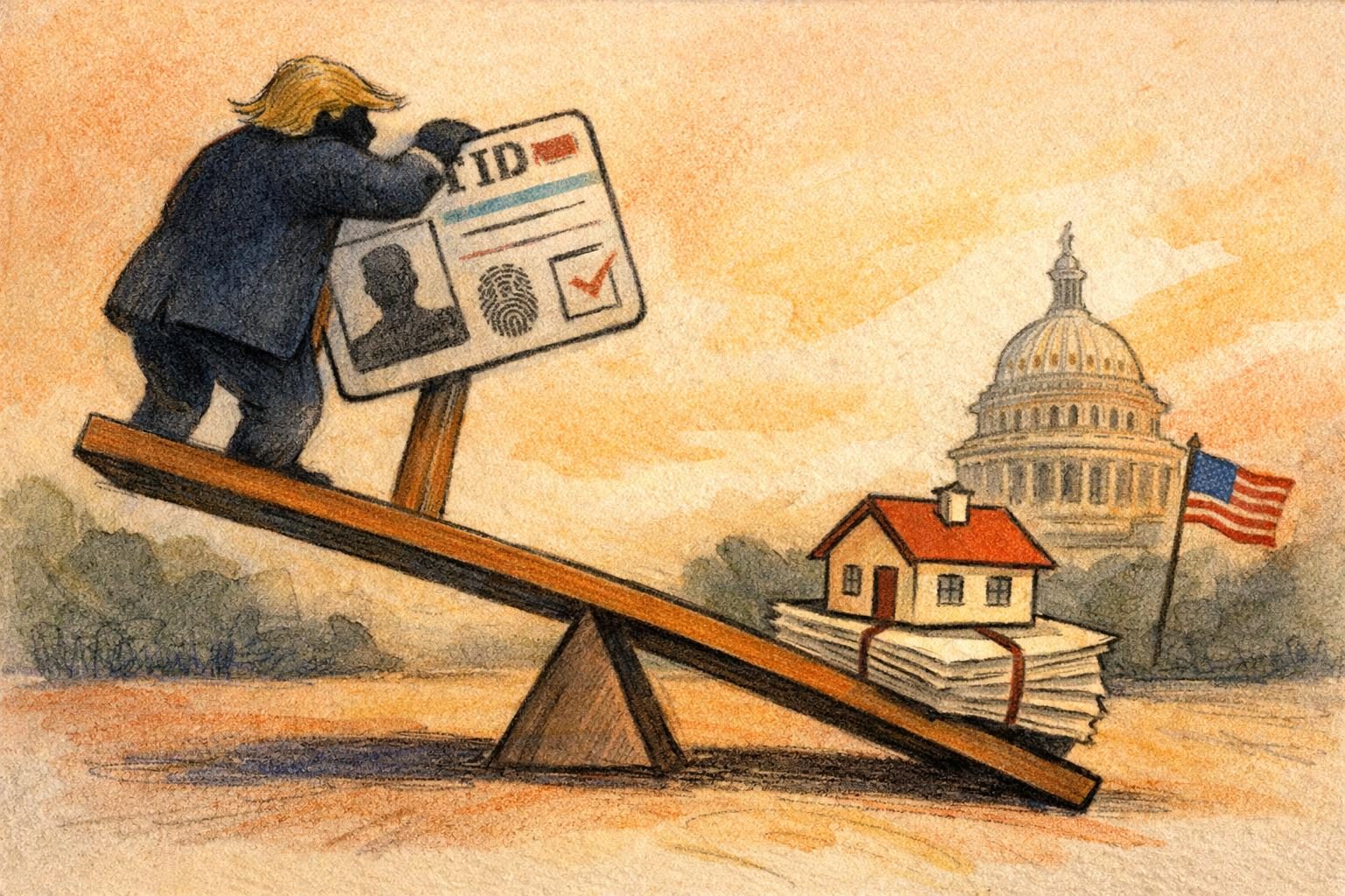 Trump ties housing bill to voter-ID push, then lets it become law reader image