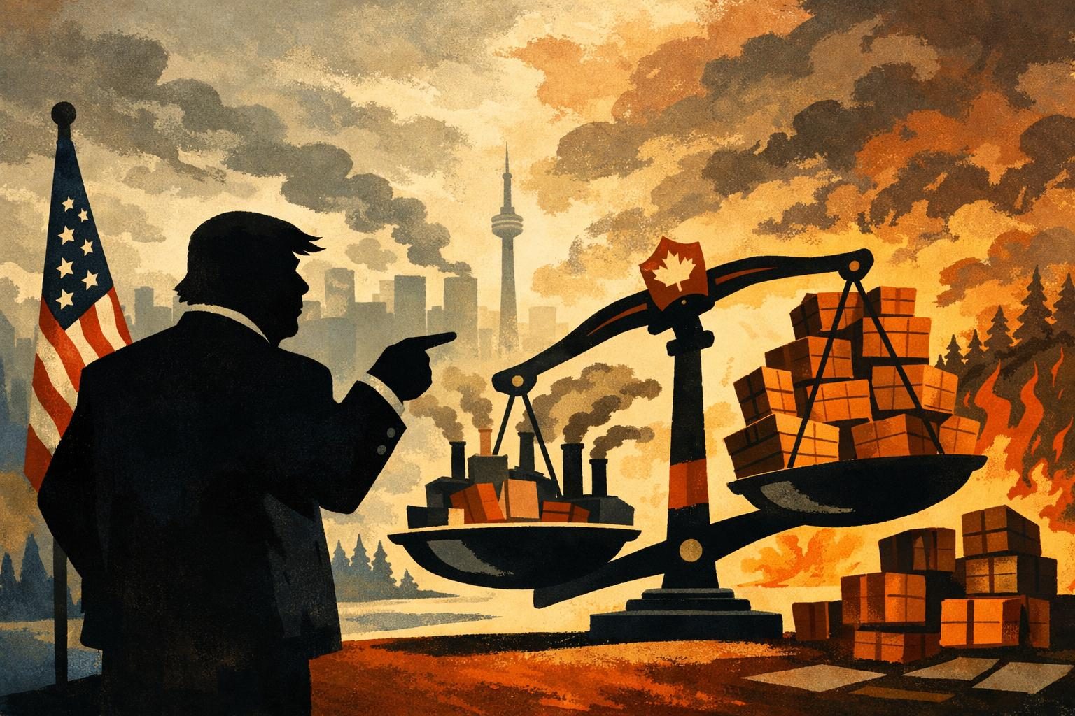 Trump blames Canada for wildfire smoke and floats tariffs again reader image