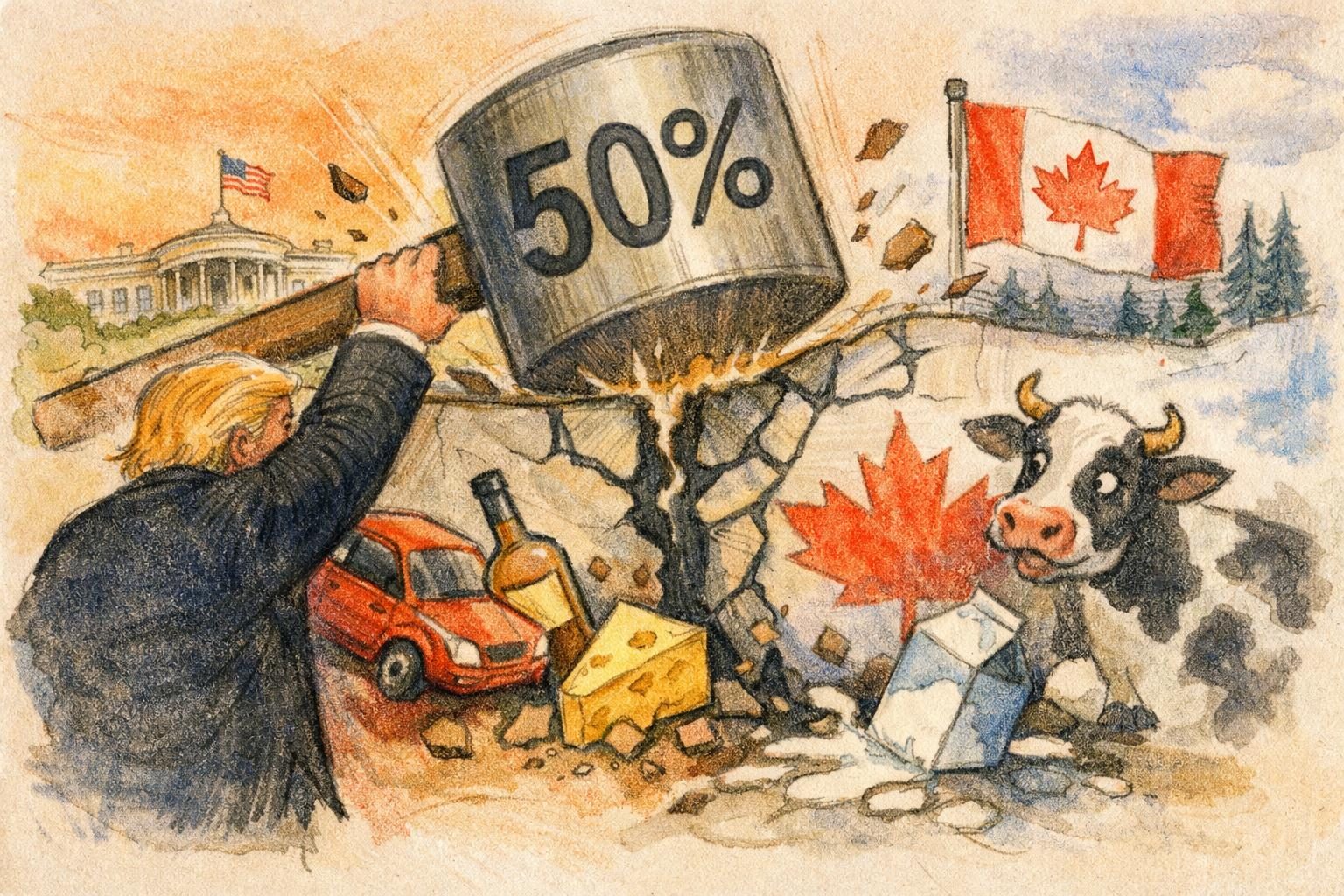 Trump Signs Three Proclamations for 50% Tariffs on Covered Canadian Goods reader image