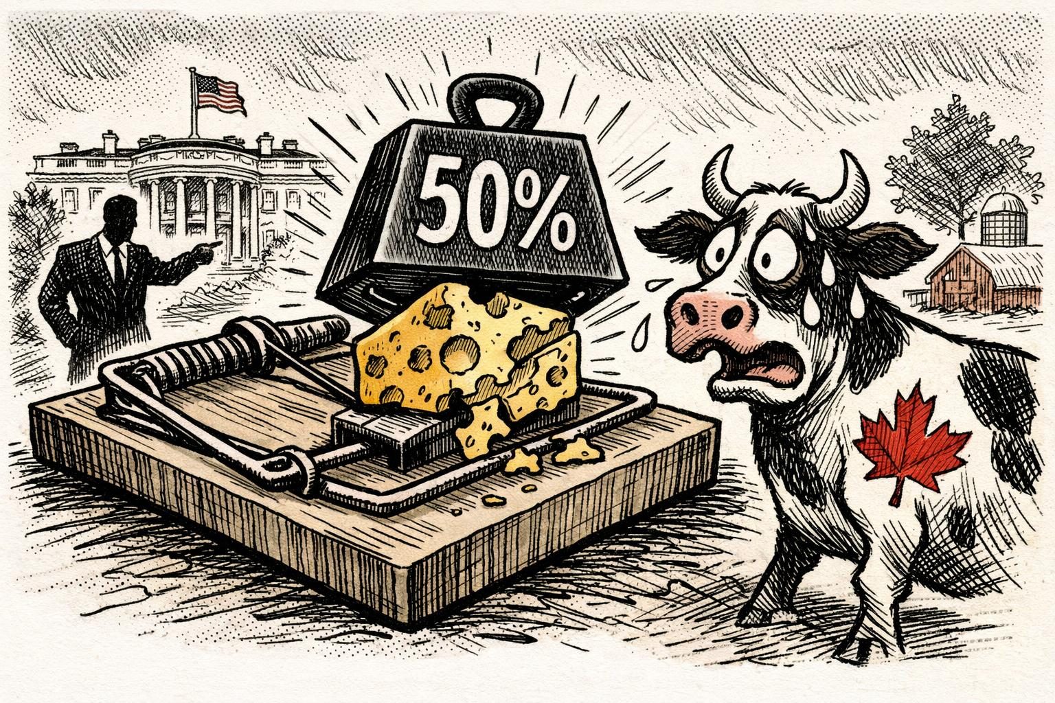 White House targets certain Canadian dairy products with 50% tariff effective Aug. 19
