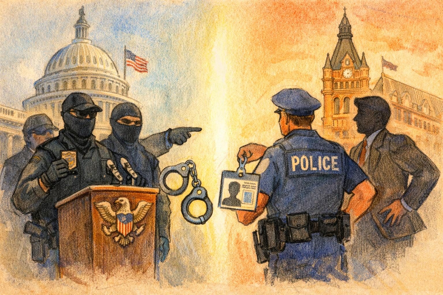 DOJ pushes back on local control by suing over Milwaukee mask rules for federal officers reader image