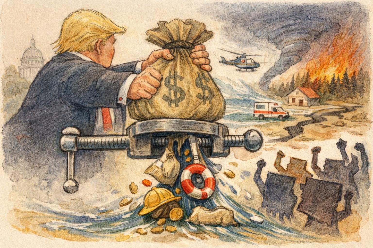 Trump’s disaster-money squeeze triggers a multistate revolt reader image