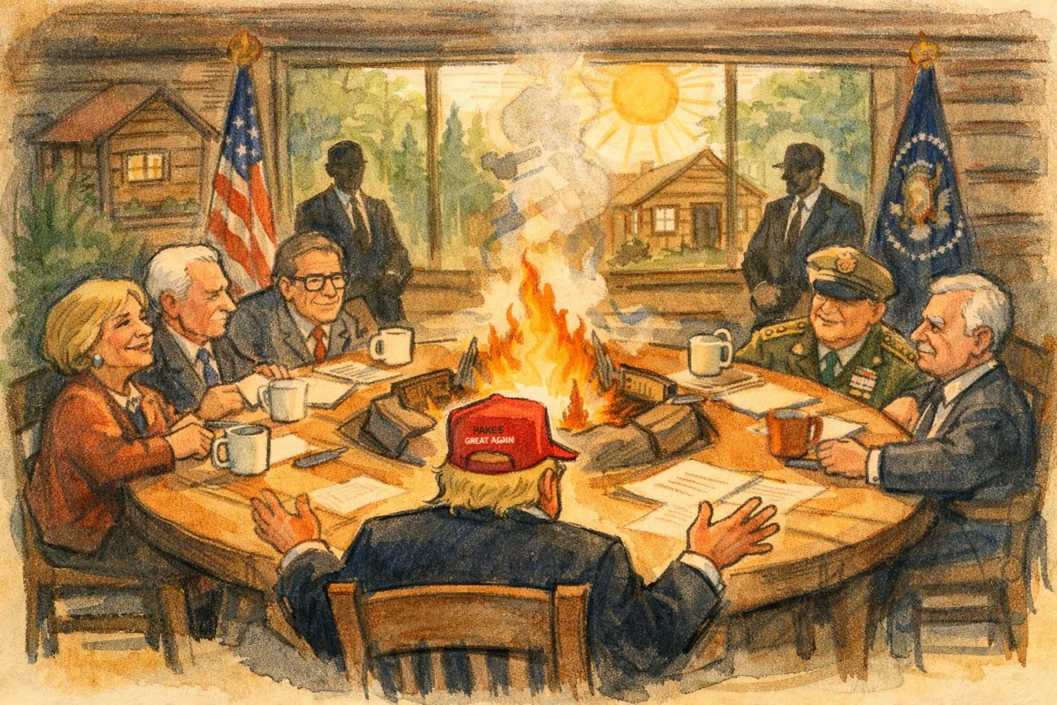 Trump Holds Cabinet Meeting at Camp David, Marking a First in His Second Term reader image