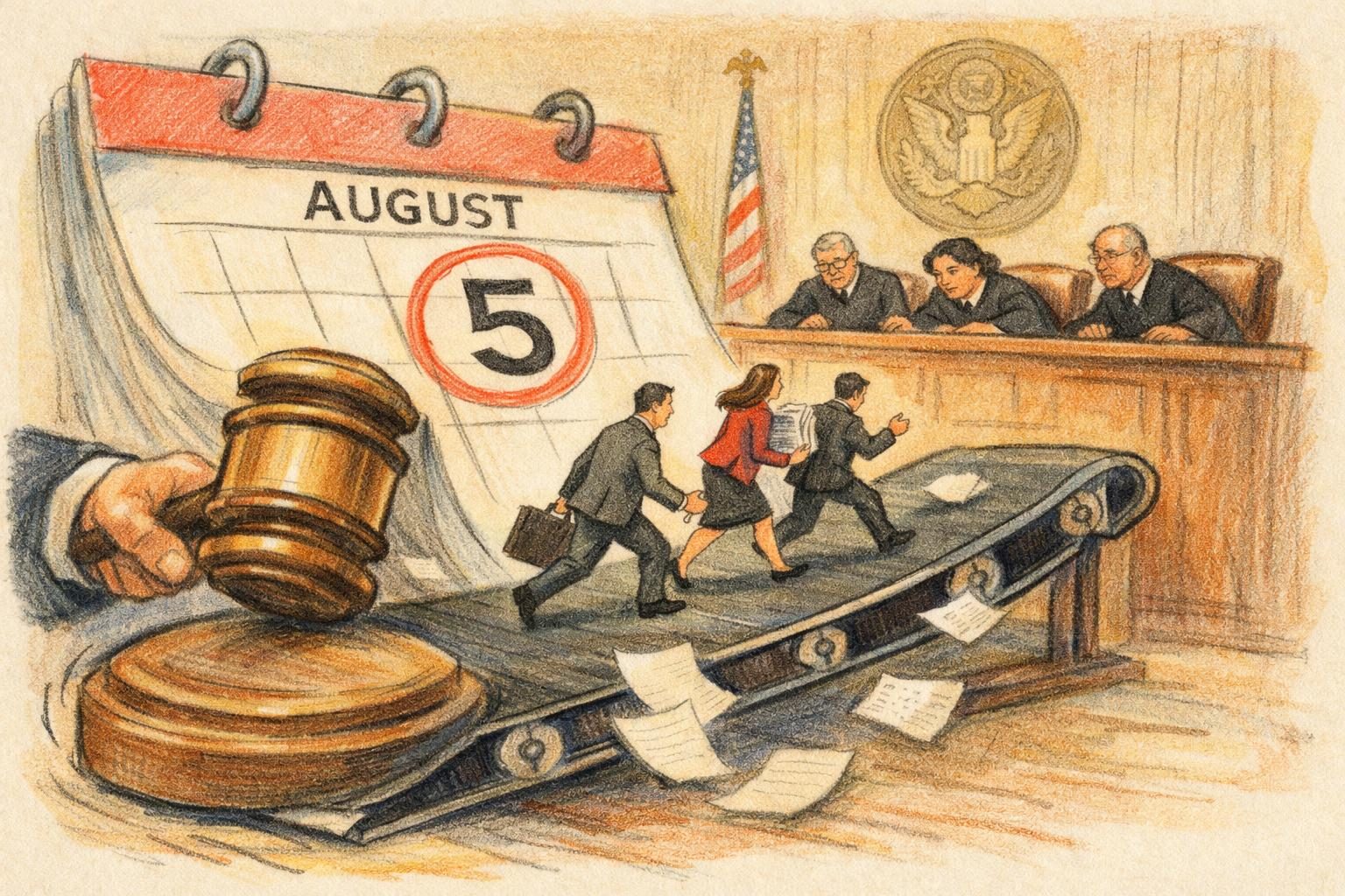 Fifth Circuit calendar shows live cases moving on August 5