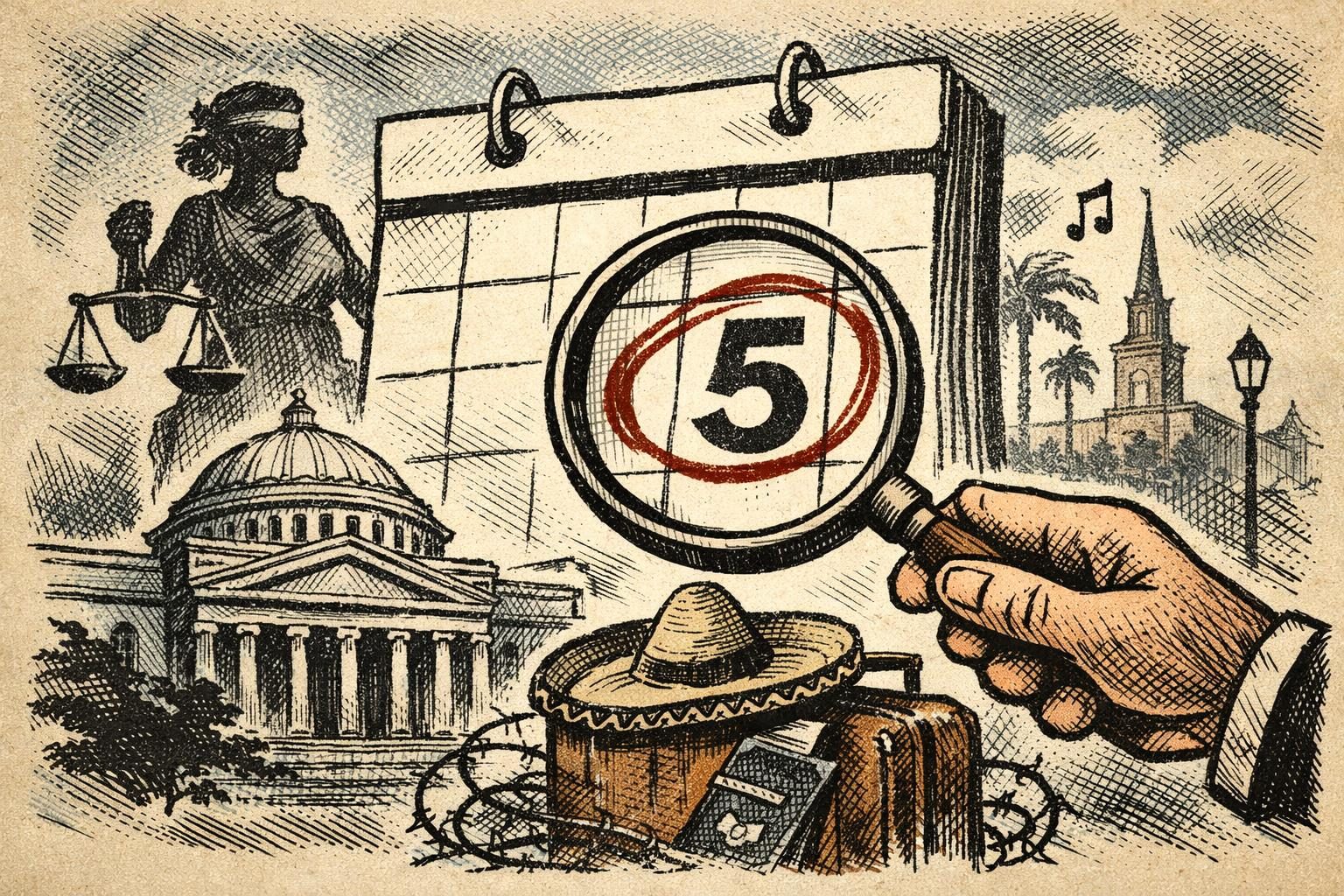 Fifth Circuit calendar lists immigration case for August 5 argument