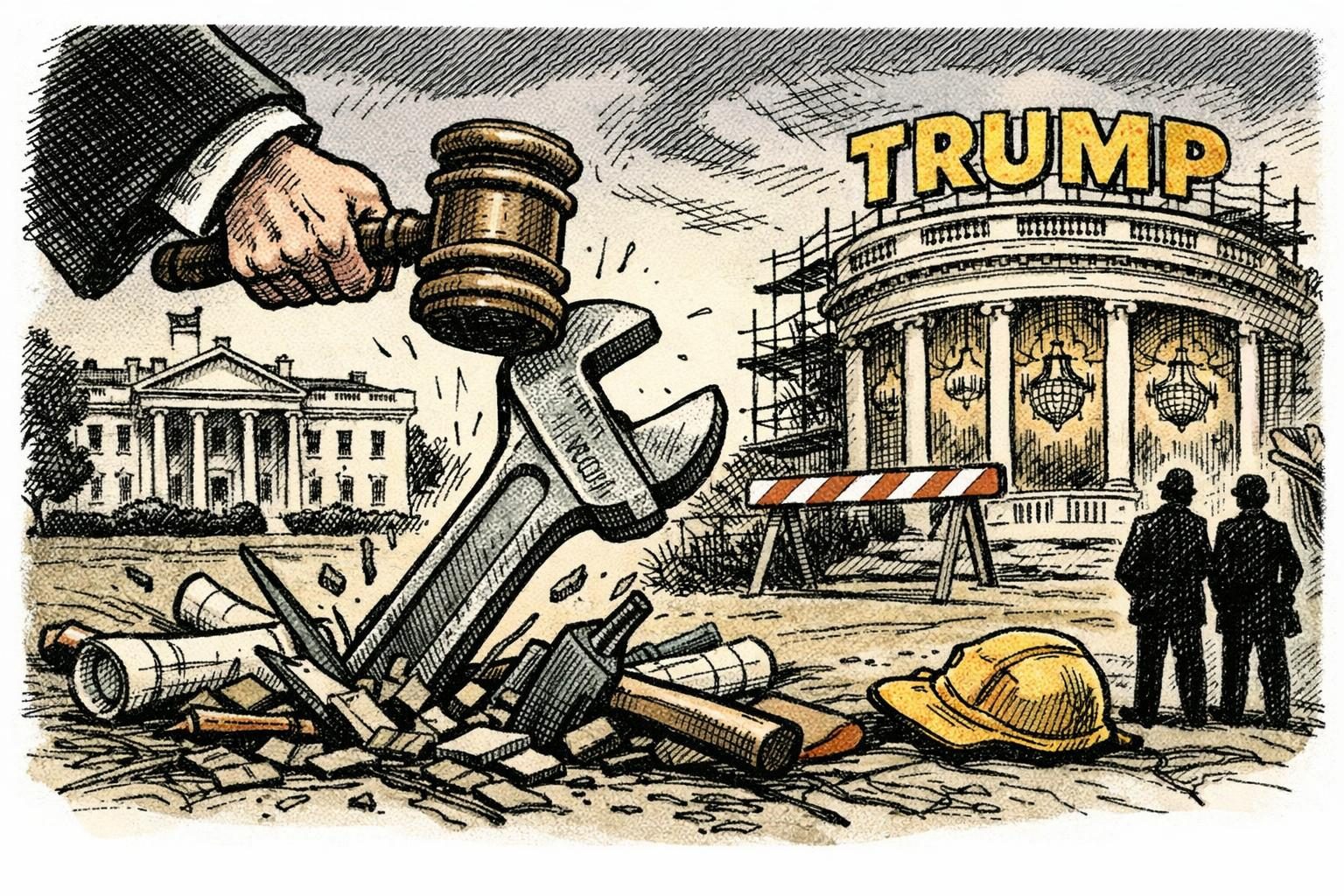 Appeals court throws a legal wrench into Trump’s White House ballroom plan