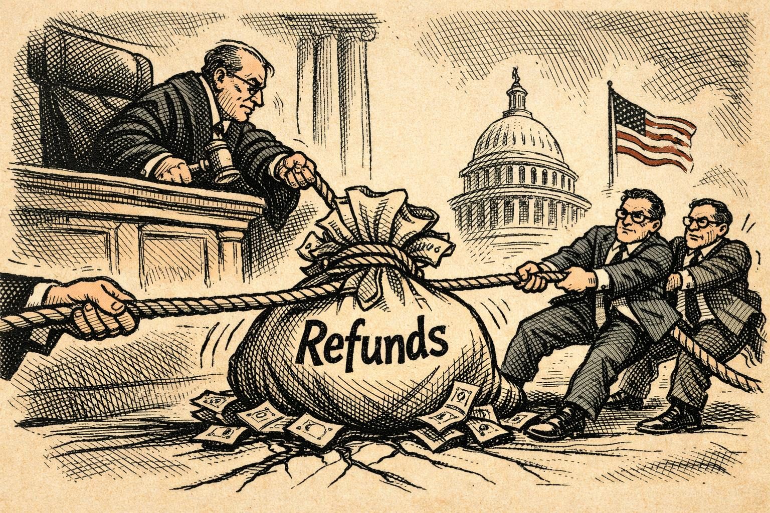The tariff refund mess is back in court, and the government says the judge went too far