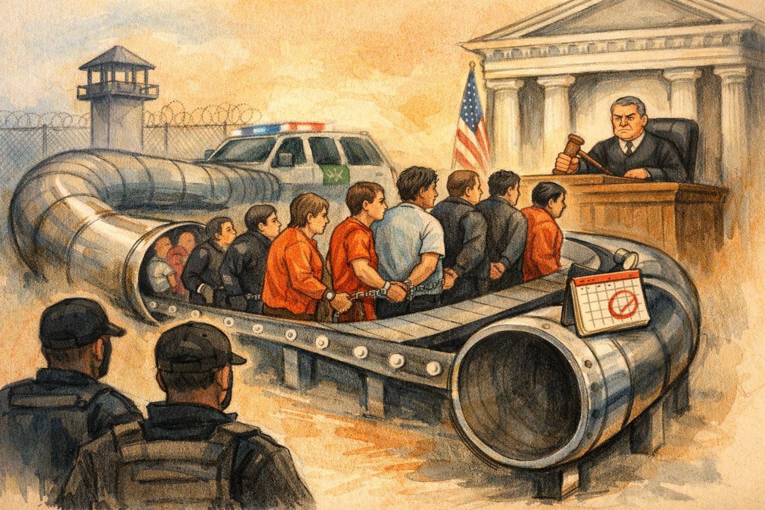Justice Department keeps the immigration-crime pipeline moving with another scheduled court step