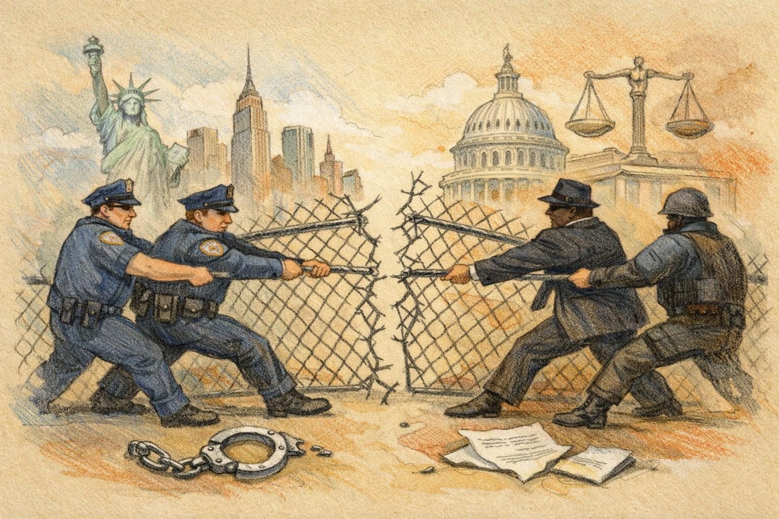 Justice Department escalates immigration war by targeting New York’s local-cops crackdown