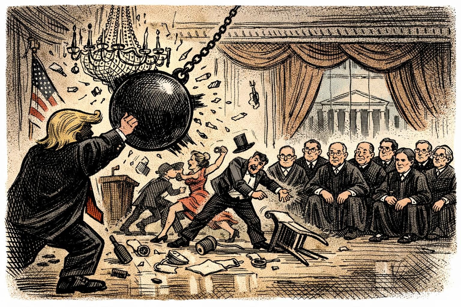 Trump asks the Supreme Court to keep the ballroom wrecking ball moving