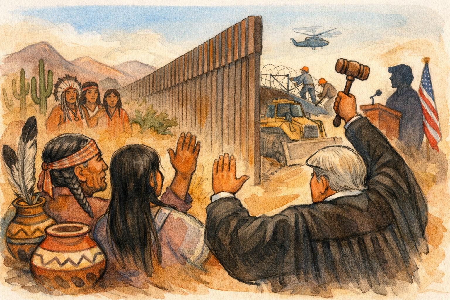 Judge lets border wall work proceed along Tohono O’odham land