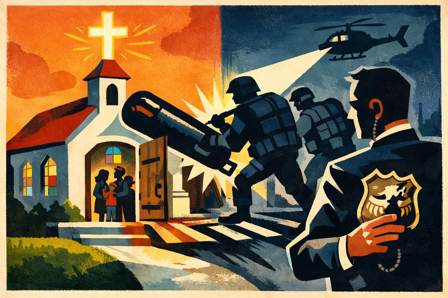 Immigration raid at a church triggers immediate backlash over where enforcement crossed the line