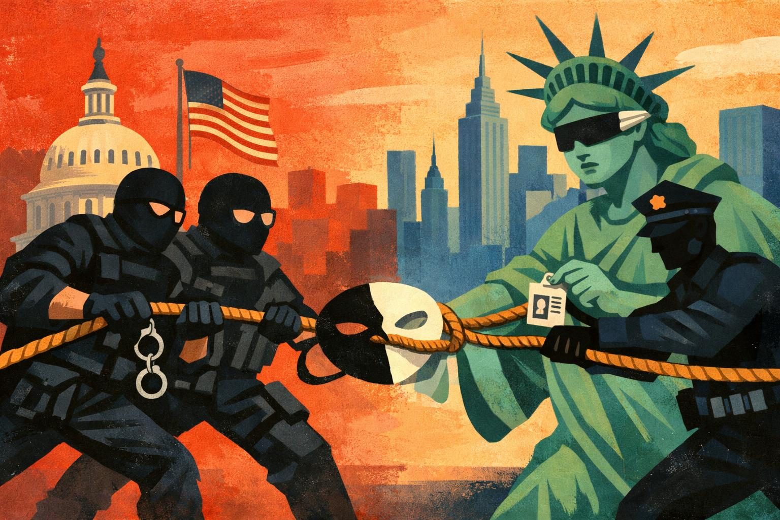 Justice Department Keeps Fighting New York’s Mask-and-Name Rules for Federal Agents