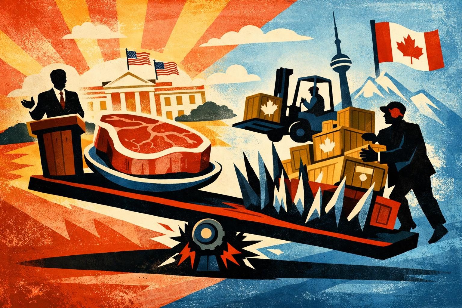 White House pairs a beef push with a Canada tariff switch