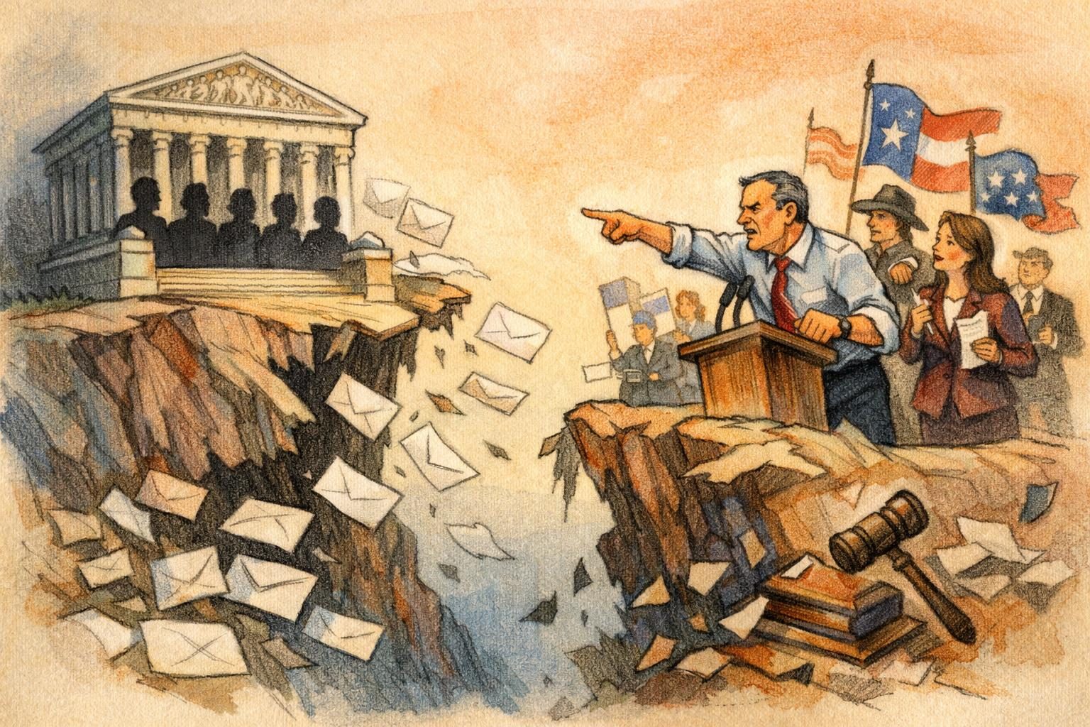 States blast the mail-voting order and vow to keep fighting
