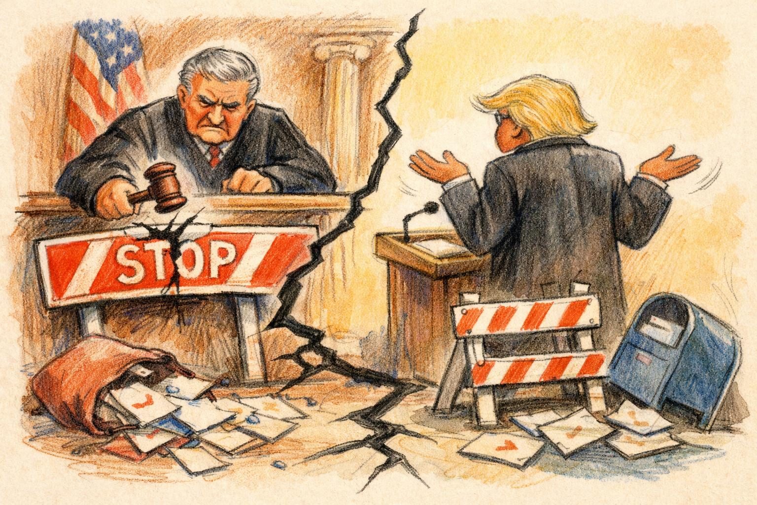 A judge says the administration blew through a voting injunction anyway