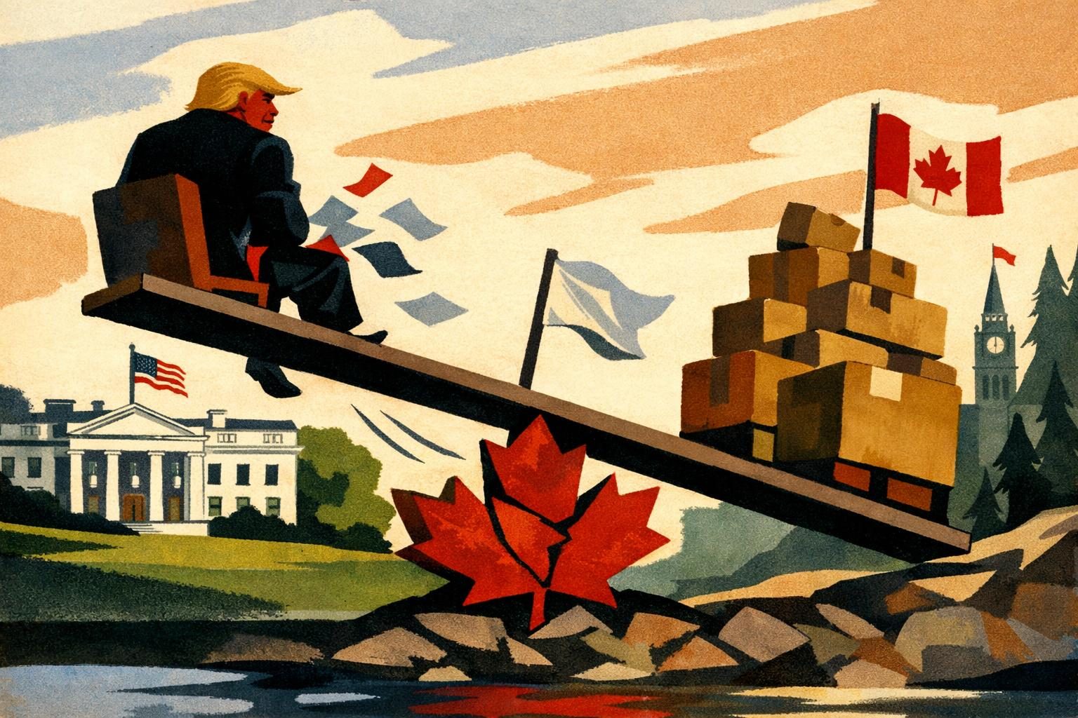 White House pauses part of its Canada tariff escalation