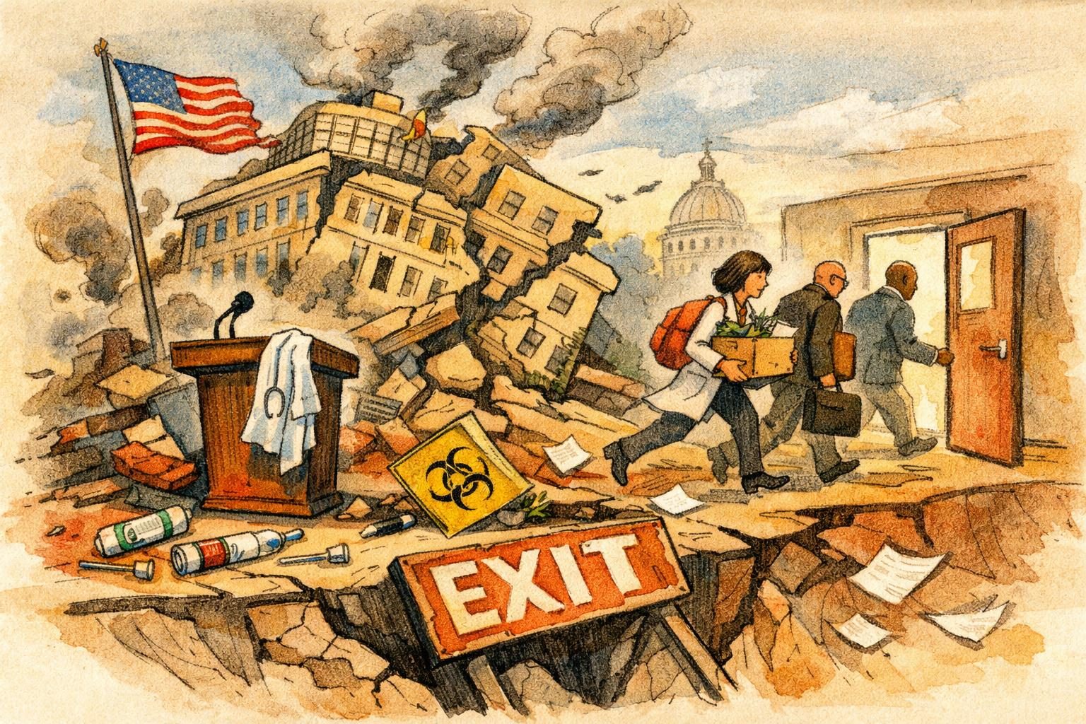 CDC chief out, top health officials bolt, and the public-health wreckage gets worse