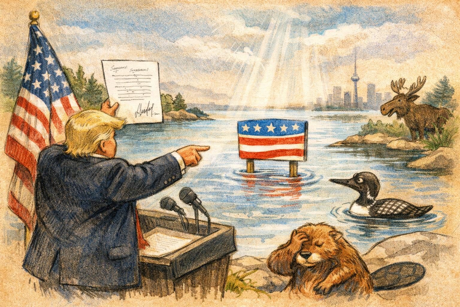 Trump signs a Great Lakes renaming order and picks a fight with reality
