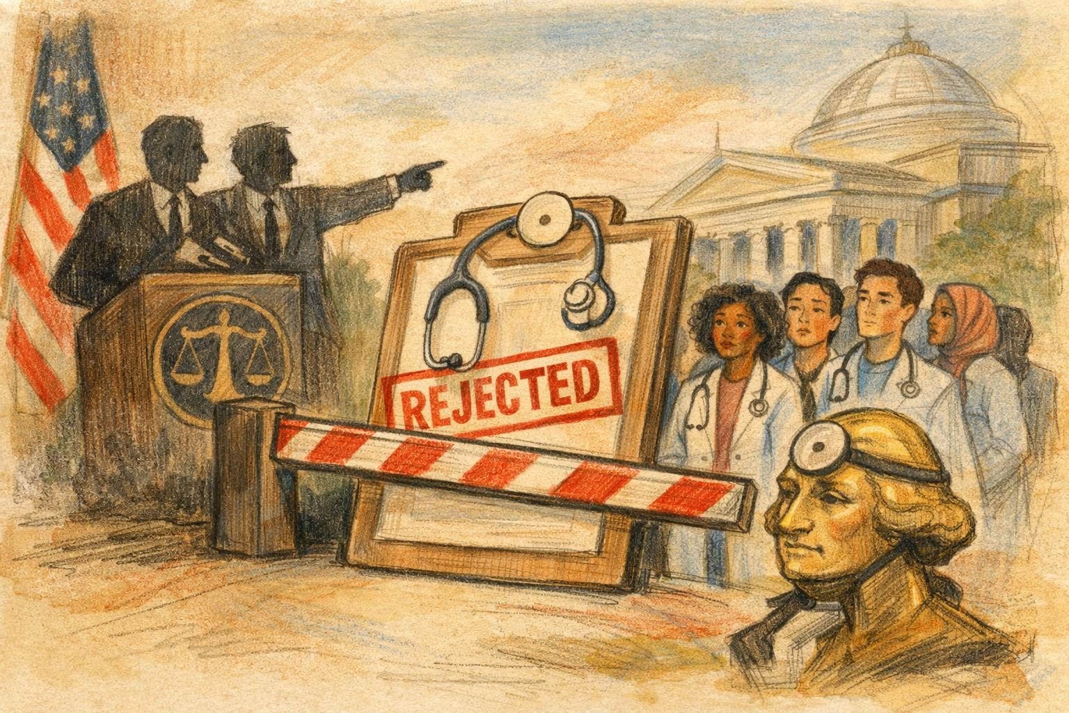 Justice Department says George Washington University medical school discriminated in admissions