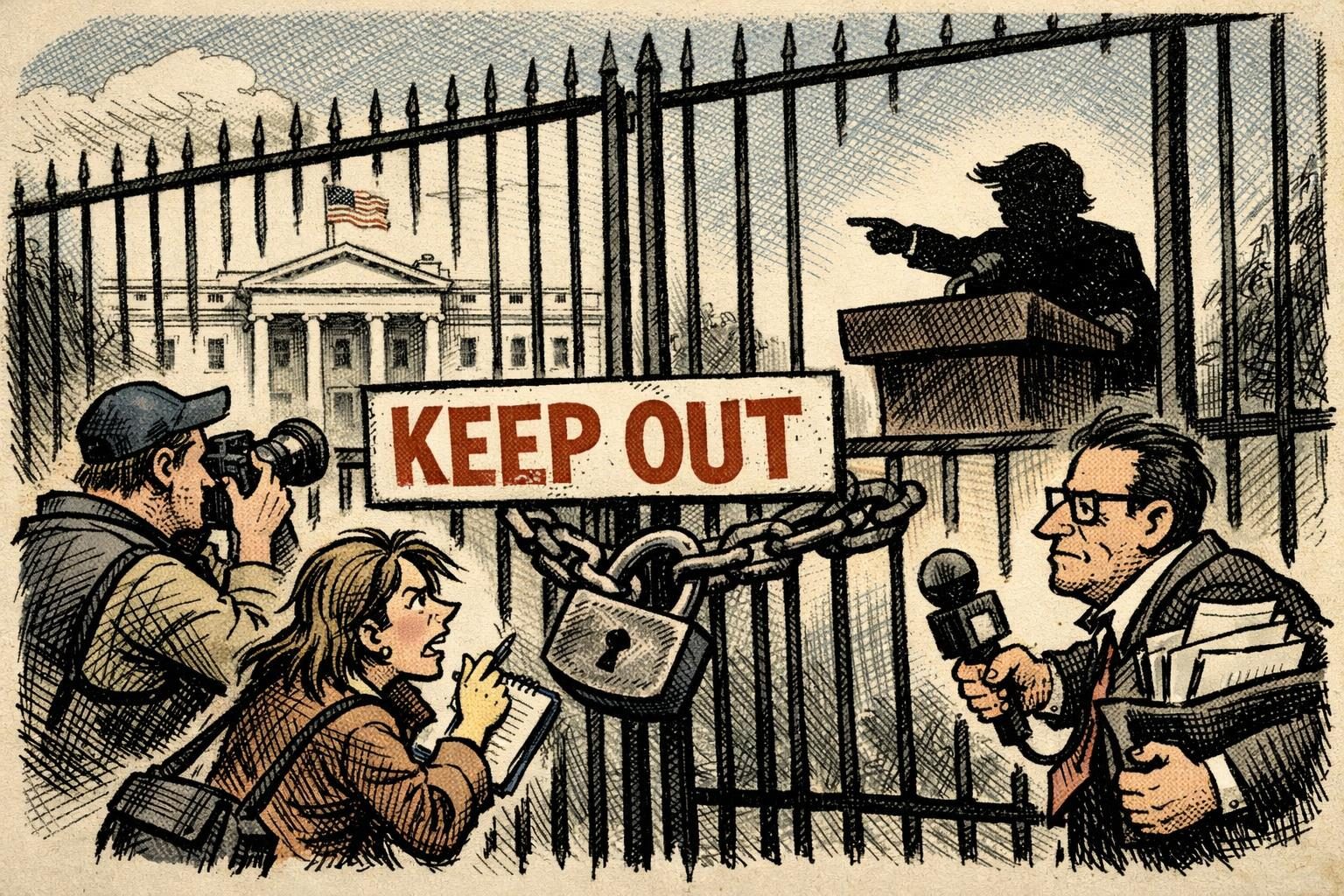 News outlets sue over White House access ban