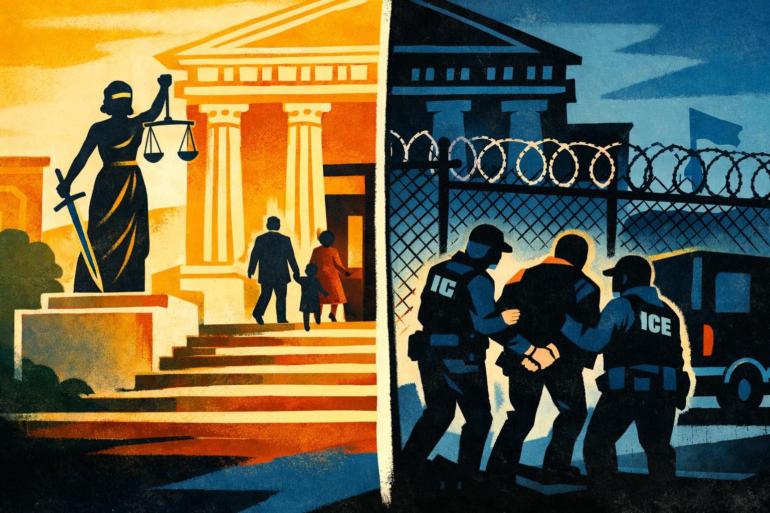 California sues ICE over civil immigration arrests at courthouses